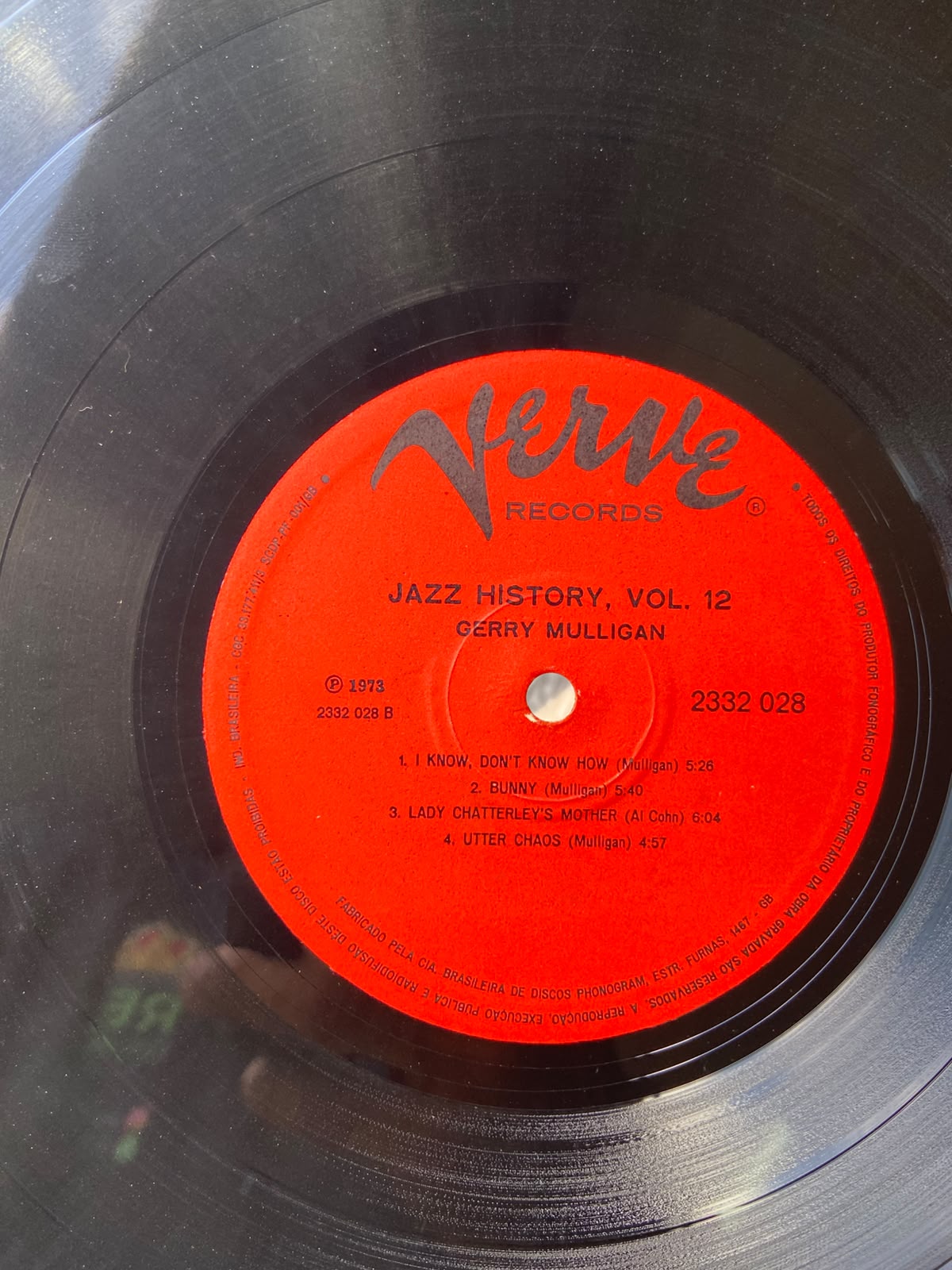 Lp Gerry Mulligan Jazz History Vol 12 Verve 1973 (Usado)