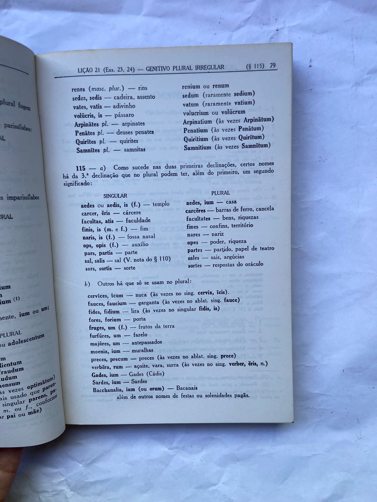 Livro Gramática Latina 24 Edição 1992 (Usado)