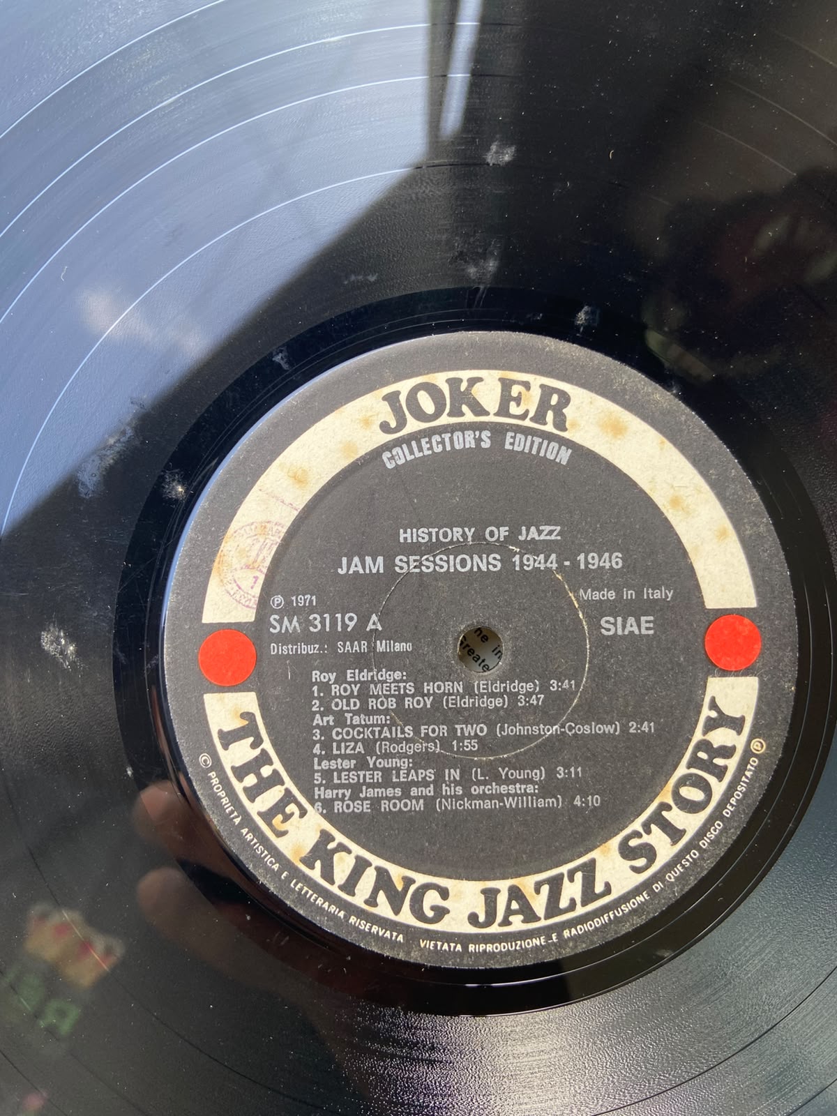Lp Jam Sessions 1944 1946 History Of Jazz 1971 (Usado)