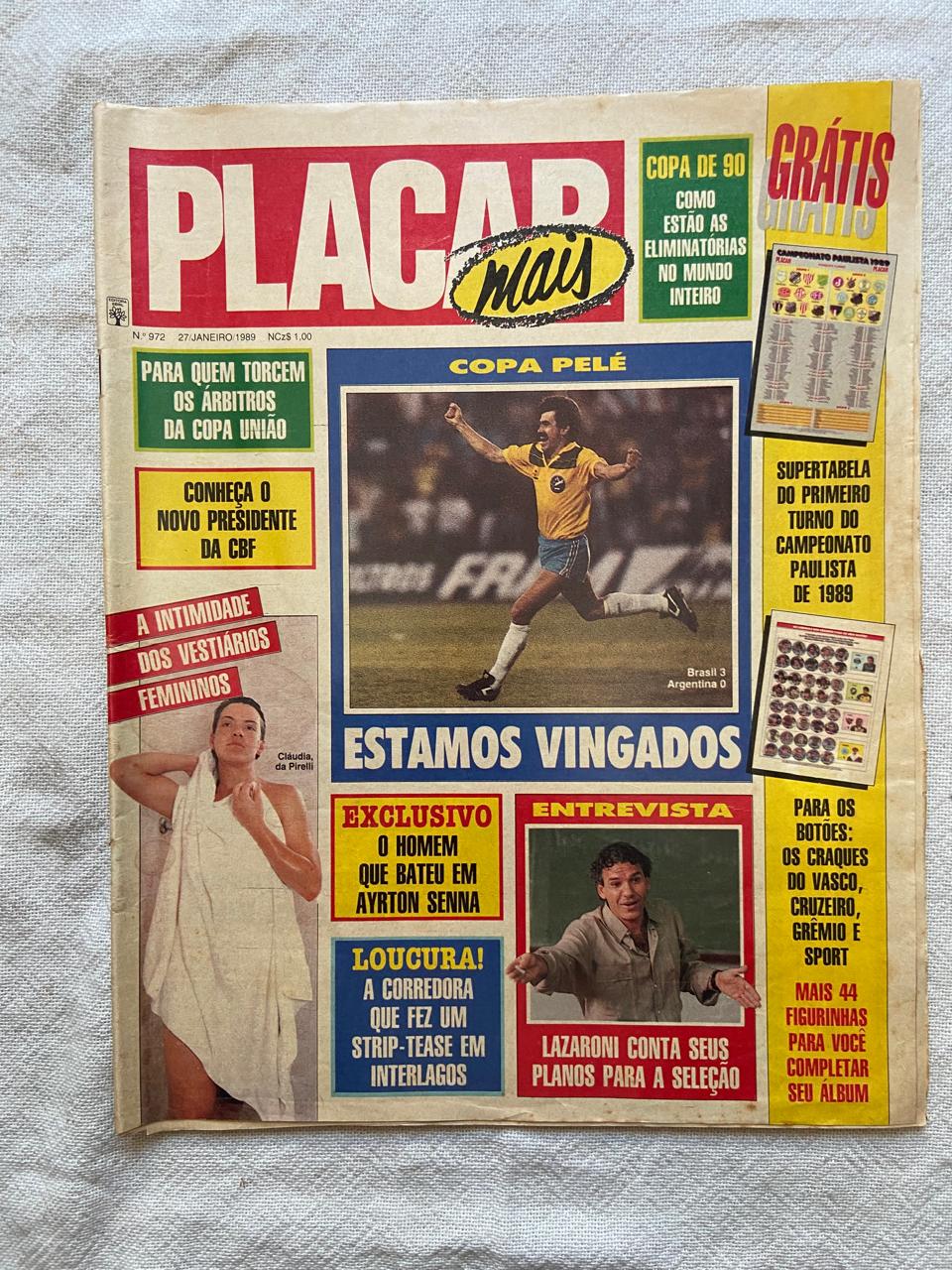 Revista Placar Mais 27 Janeiro 1989 Número 972 (Usado)