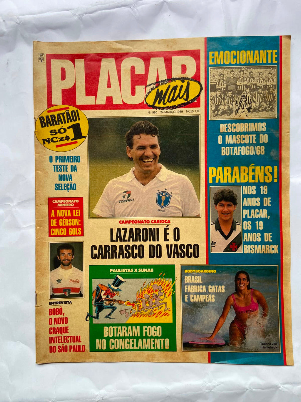 Revista Placar Mais 24 Março De 1989 Número 980 (Usado)