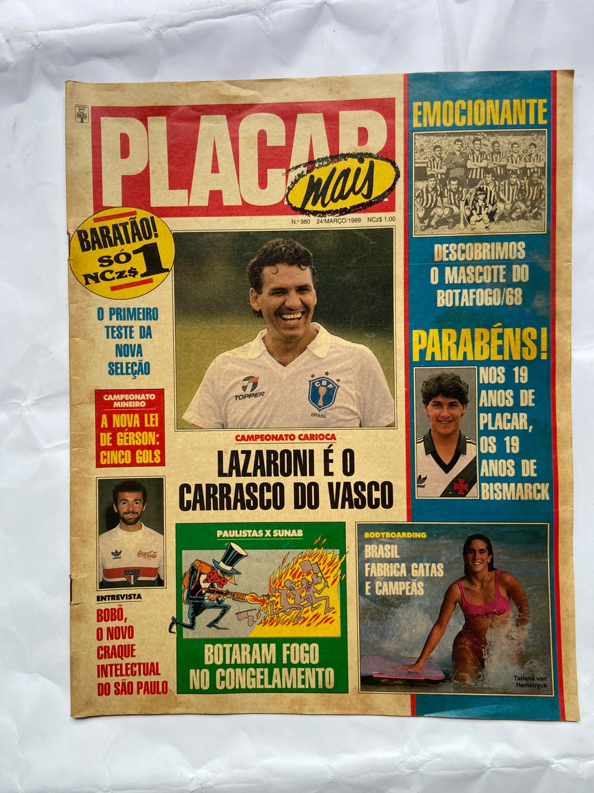 Revista Placar Mais 24 Março De 1989 Número 980 (Usado)
