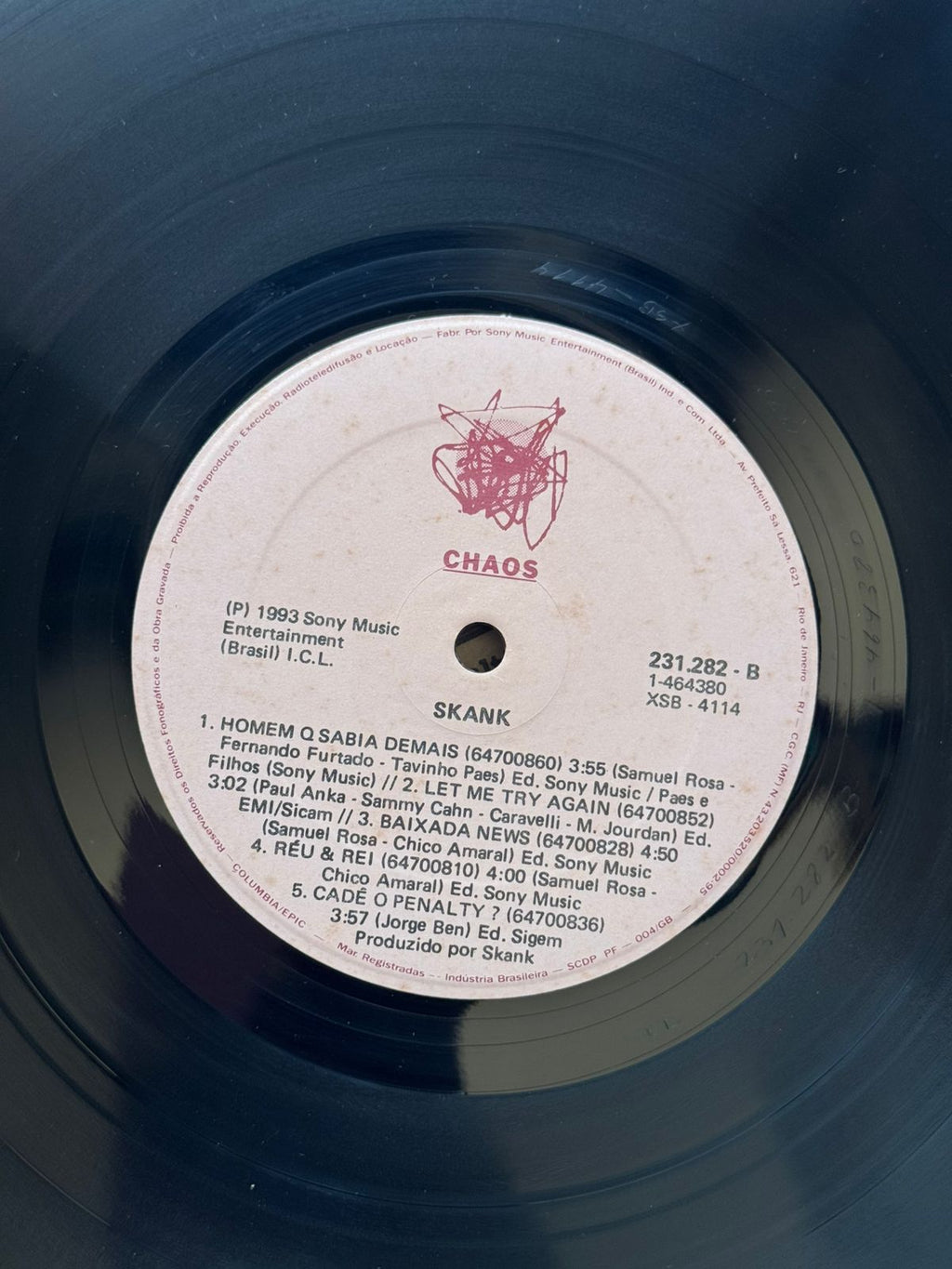 Lp Skank Chaos 1993 Com Encarte (Usado)