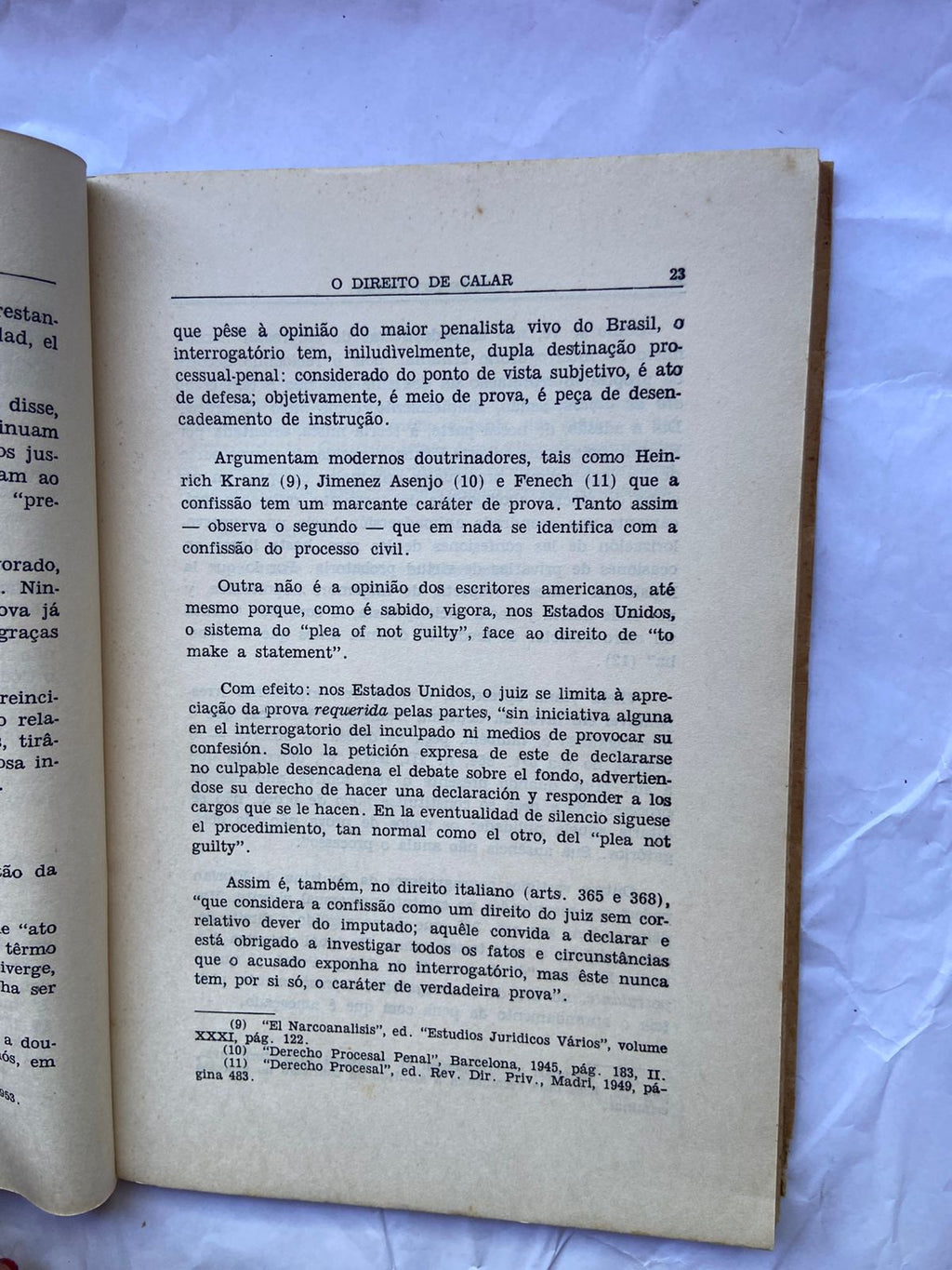 Livro O Direito De Calar 1960 (Usado)