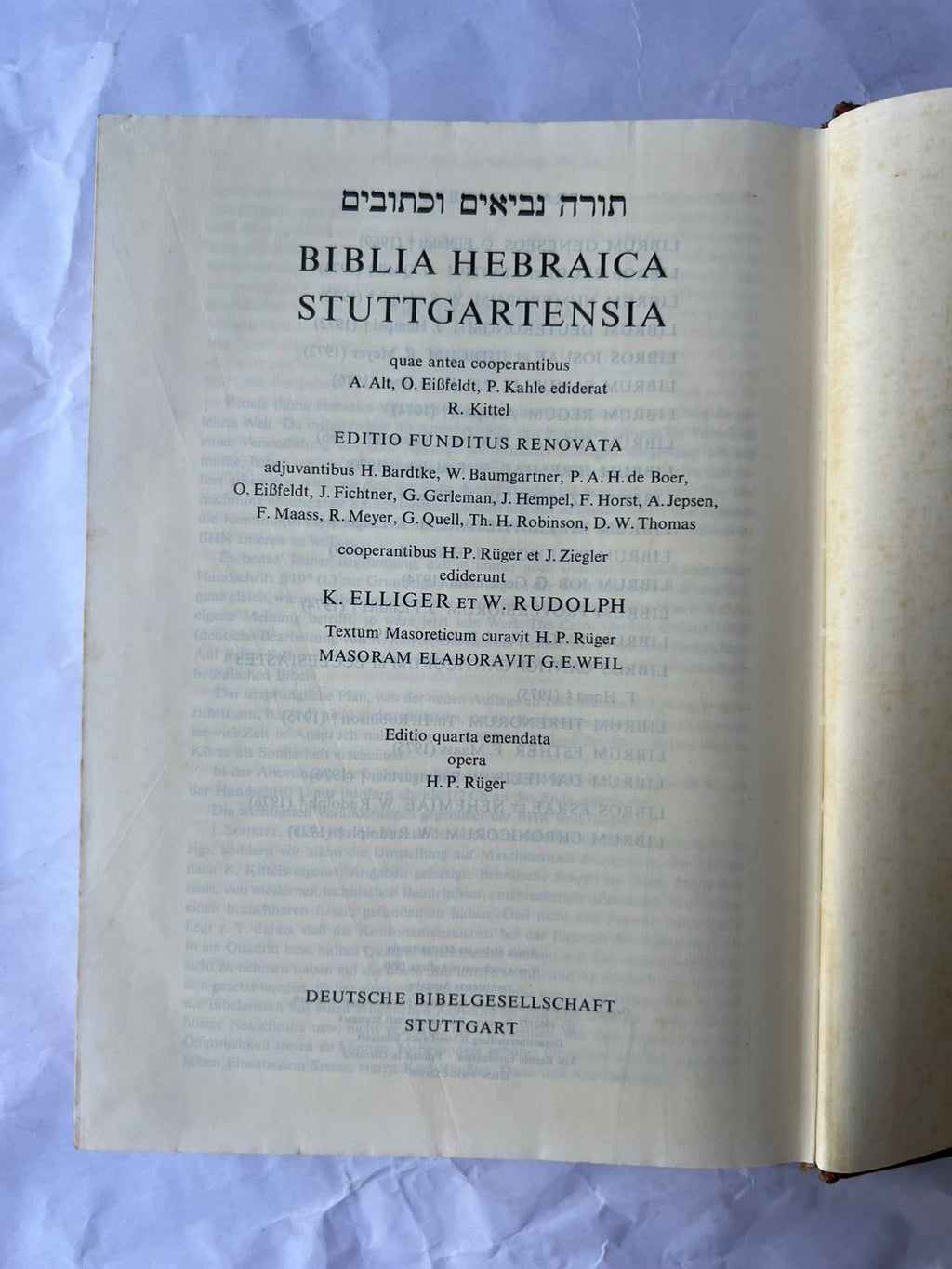 Bíblia Hebraica Stuttgartensia Deutsche Bibelgesellschaft (Usado)
